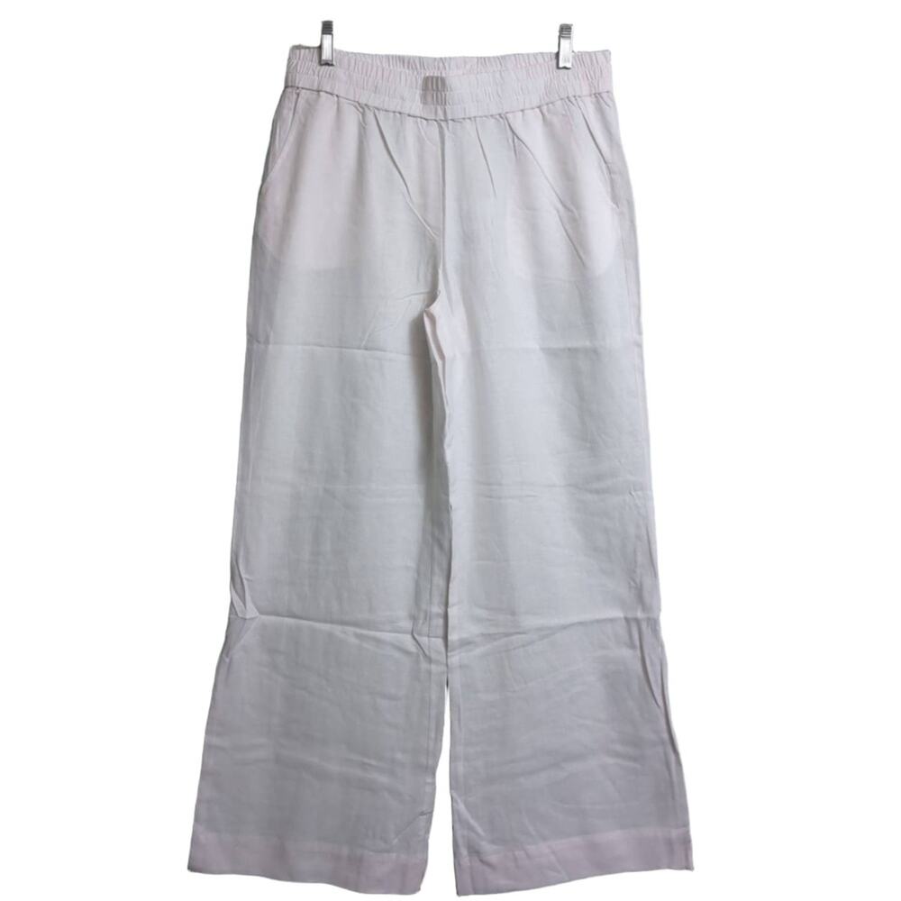 NWT Andie The Pant Coconut (White) Elasticated Pockets Relaxed Wide Leg M